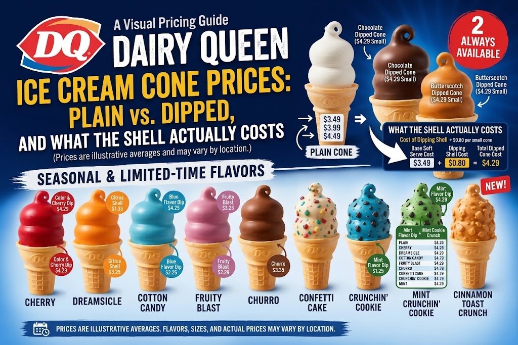 Dairy Queen chocolate dipped soft serve cone with the signature curl