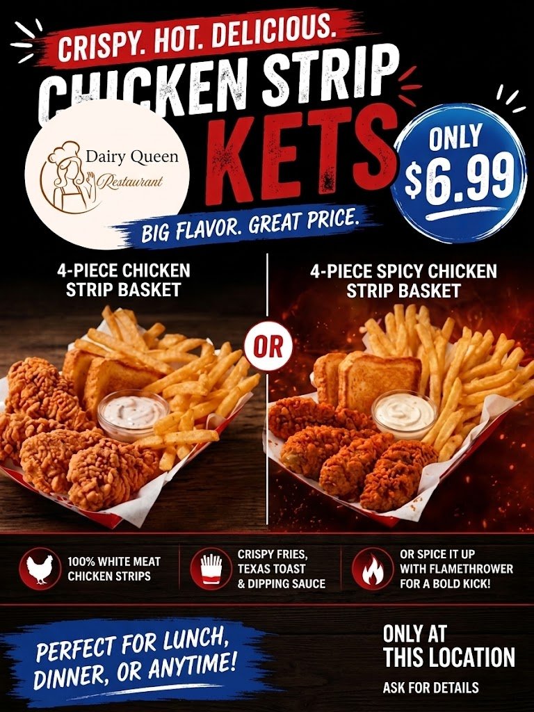 Dairy Queen chicken strip party platter with dipping sauces for a group